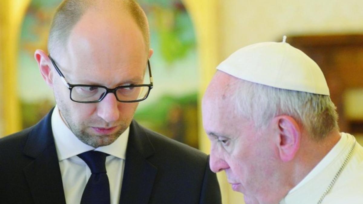 Arseni Iatseniouck et le Pape François