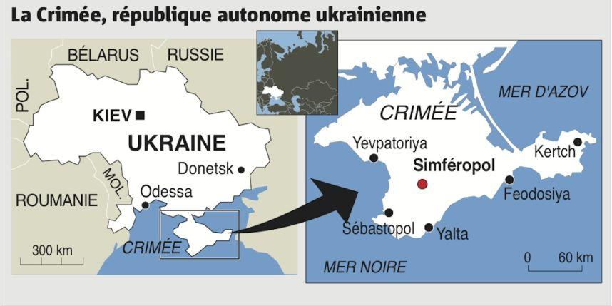 Carte Crimée Ukraine Russie