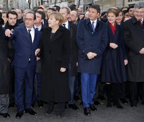 Petro Poroshenko manif Charlie Paris 11012015