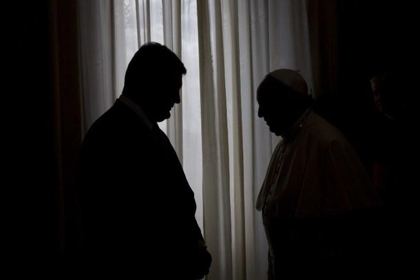 Pape François et président ukrainien Pétro Poroshenko Nov 20 2015 au Vatican